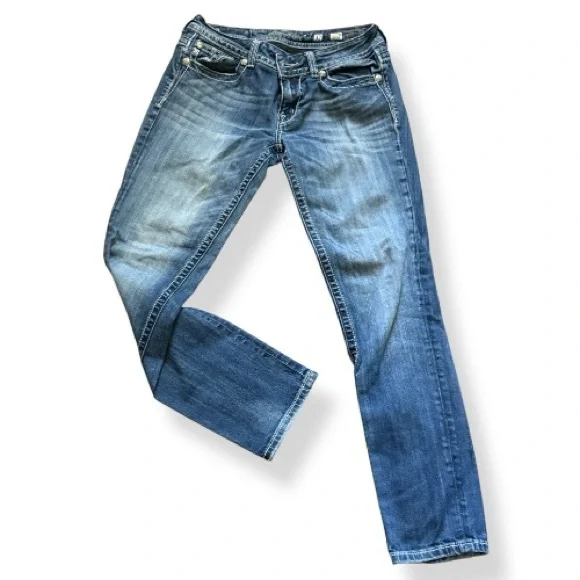 Miss Me Women's Blue Straight Leg Jeans Size 32 - Picture 9 of 9